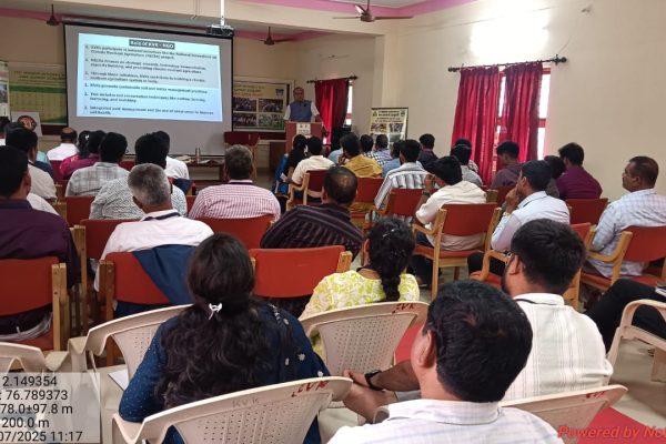 Staff training at KVK sutturu on climate smart agriculture to partner NGOs