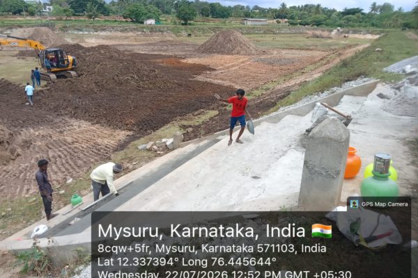 Desilting and Maintenance Work at Bilikere