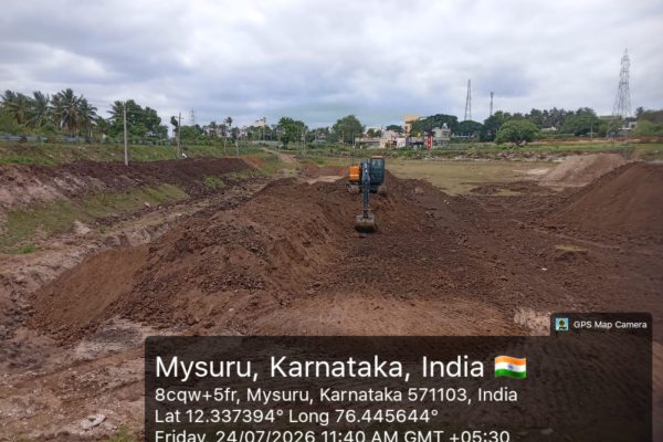 Desilting and Maintenance Work at Bilikere